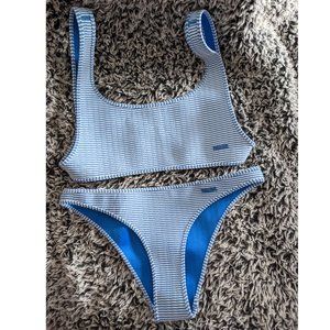 TRIANGL Valentine Neoprene striped bikini set sm
